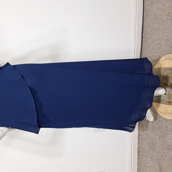 Positive Attitude Vintage Navy Blue Embroidered Beaded Fairy Maxi Dress Size 10 - Picture 8 of 12